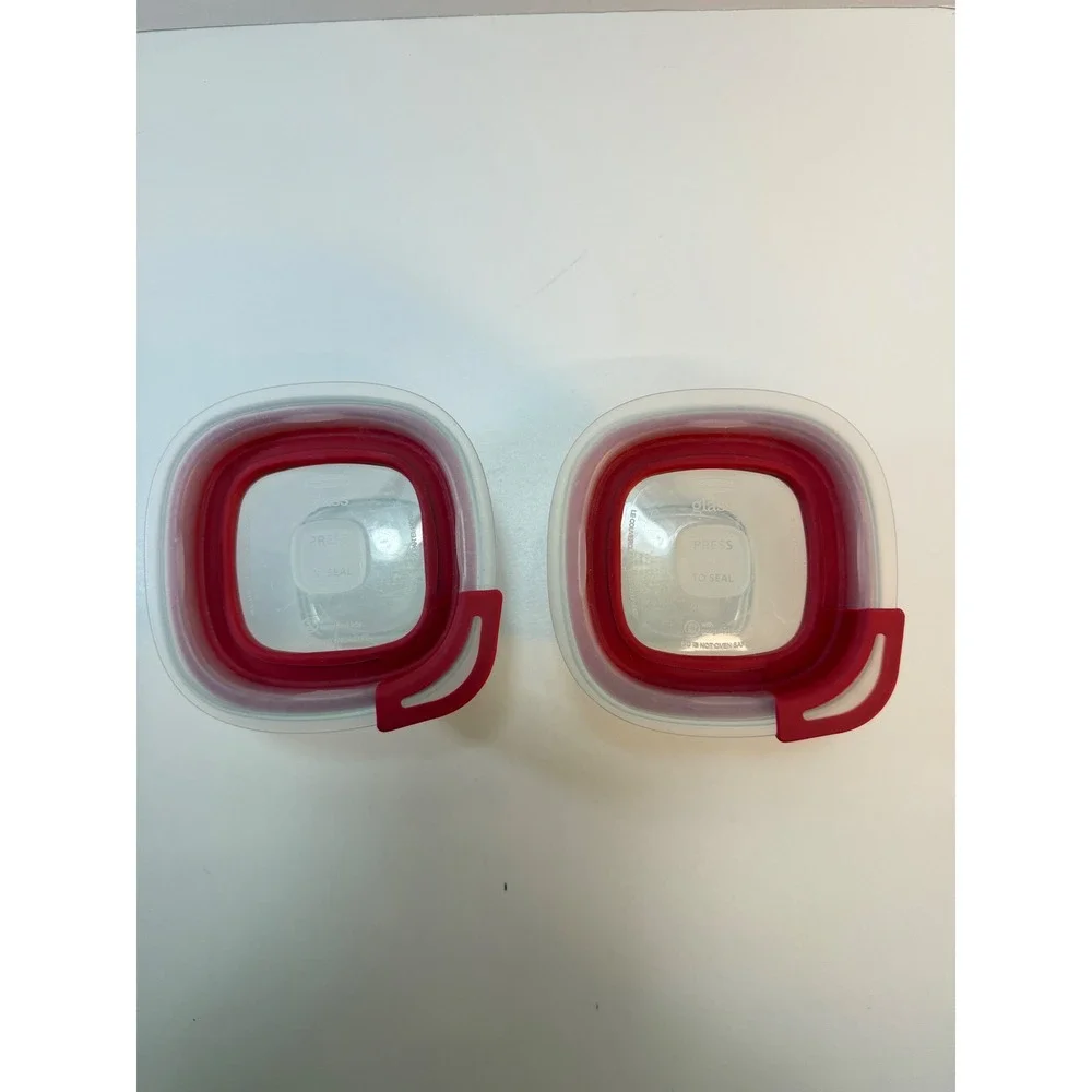 Rubbermaid Glass Food Storage Containers 1.5 Cup 7N61 Easy Find Lids Set Of 2